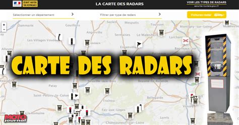 La Carte Des Radars Fixes Vient D Tre Publi E Sur Le Site Officiel De