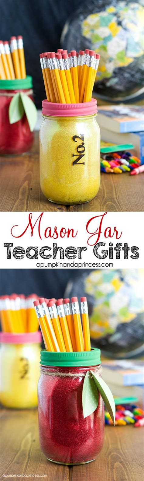 Glitter Mason Jar Teacher Ts A Pumpkin And A Princess
