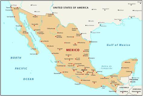 Map Of Mexico Cities Epictourist Mexico Map Maps For Kids Mexico City