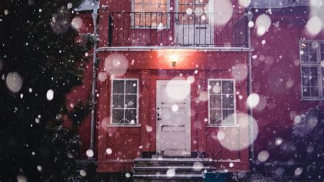 Wallpaper House Building Snow Winter Snowfall Hd Picture Image
