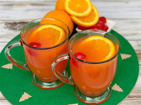 Warm Cherry Orange Non Alcoholic Christmas Punch Recipe