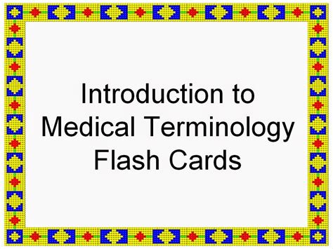 Flashcards For Medical Terminology Free Printable