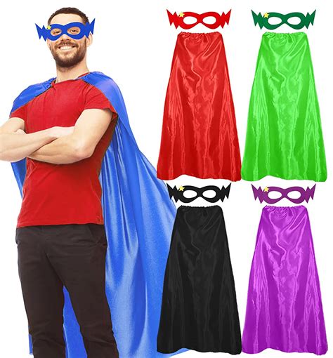 Buy D.Q.Z Adult Superhero-Capes and Masks for Men Women, 5 Pack