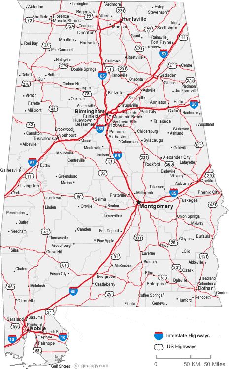 Map Of North Alabama Winna Kamillah