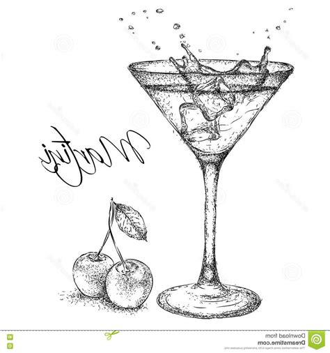 Martini Glass Drawing At Explore Collection Of