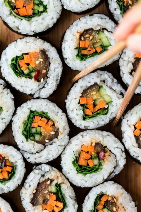 15 Crave Worthy Vegetarian Sushi Recipes Oh My Veggies Vegetarian