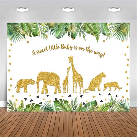 Buy Mehofoto Safari Baby Shower Backdrop Party Animals Jungle