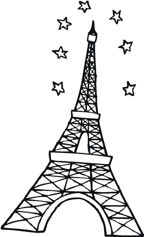 Eiffel Tower France Coloring Page Printable Eiffel Tower Coloring