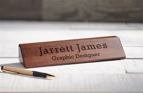 Wooden Engraved Name Plate Ph