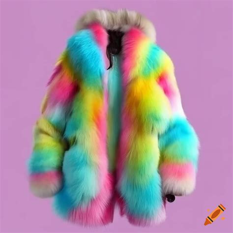 Rainbow Tiger Print Fur Snow Suit On Craiyon