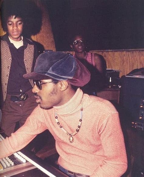 Steviewonder And Michaeljackson In The Studio Michael Jackson Joseph