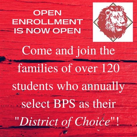Open Enrollment Is Now Open Brillion Elementary School