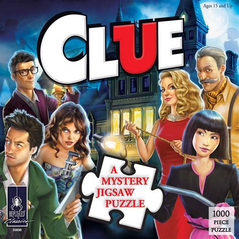 Clue Mystery Jigsaw Puzzle 1000 Pieces University Games Puzzle