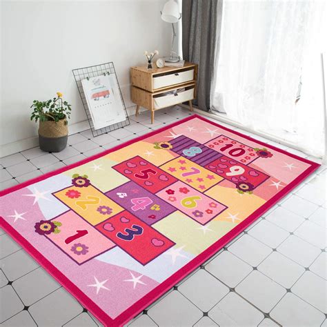 Booooom Jackson Hopscotch Kid Rug For Playroomkids Roomnursery And