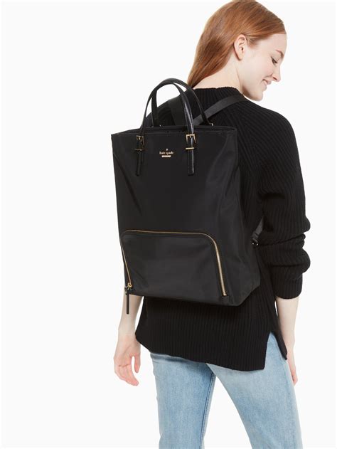 Kate spade laptop tote black leather bag. Lyst - Kate Spade Convertible Backpack Laptop Bag in Black
