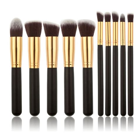 Gold And Silver Color High Quality Makeup Brushes Foundation Powder