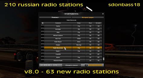 Russian Radio Stations V ETS Euro Truck Simulator Mods American Truck Simulator Mods