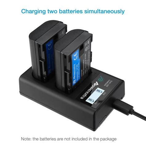 Powerextra Dual Battery Charger With Usb Lcd Display For Canon Lp E6 Lp E6n Battery And Canon