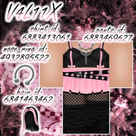 Pink Goth Roblox Outfits In 2021 Roblox Shirt Roblox Sets Aesthetic