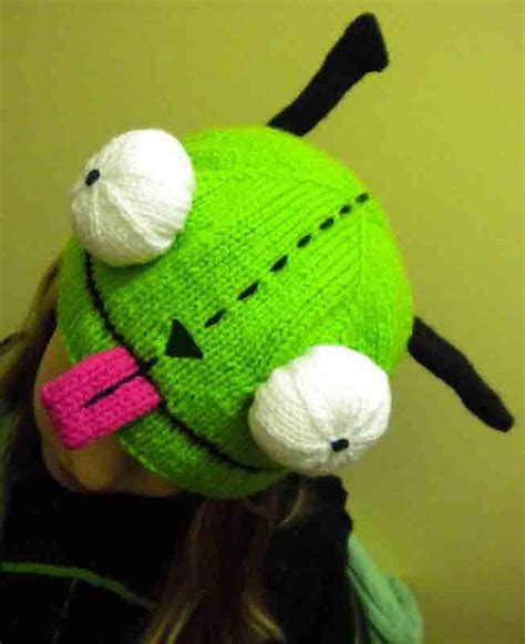 Invader Zim Gir Knit Hat Pattern By Mei Lynne Travis In 2022 Hat