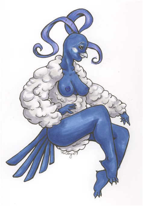 Rule 34 Altaria Anthro Barefoot Breasts Claws Color Female Female Only Nickyflamingo Nintendo
