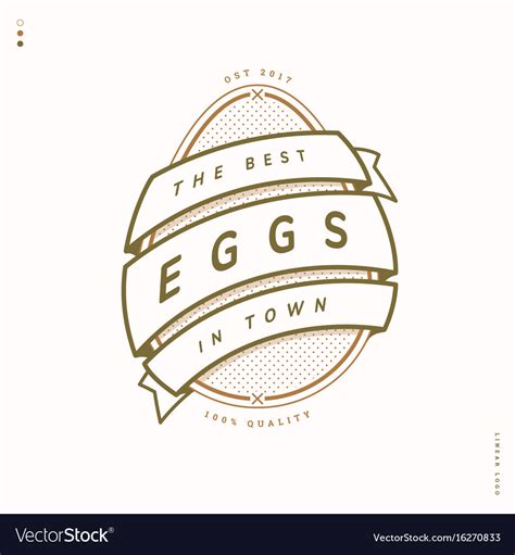 Egg Farm Linear Logo Royalty Free Vector Image