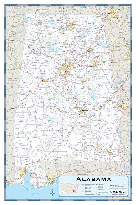 The scalable alabama map on this page shows the state's major roads and highways as well as its counties and cities, including montgomery, alabama's capital city, and birmingham, its most populous city. Alabama Highways Map | Maps.com.com