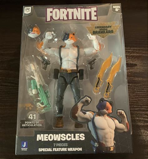 Meowscles Fortnite Legendary Series Brawlers Video Game Action Figure Jazwares 4600990847