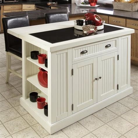 Home Styles 48 In L X 37 In W X 3625 In H Distressed White Kitchen