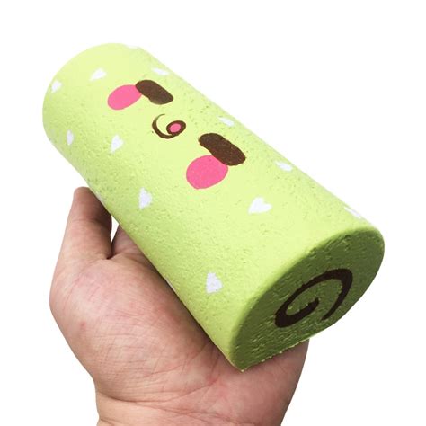 buy slow rise rebound pu kawaii emoji face squishy roll cake original relief