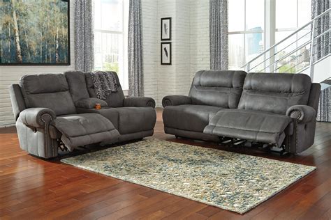 Ashley Signature Design Austere Gray 2 Seat Reclining Sofa With