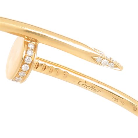 Cartier Juste Un Clou Diamond Gold Nail Bracelet At 1stDibs Cartier