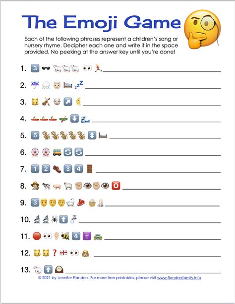 Free Printable Emoji Game Emoji Games Emoji Messages Emoji Quiz