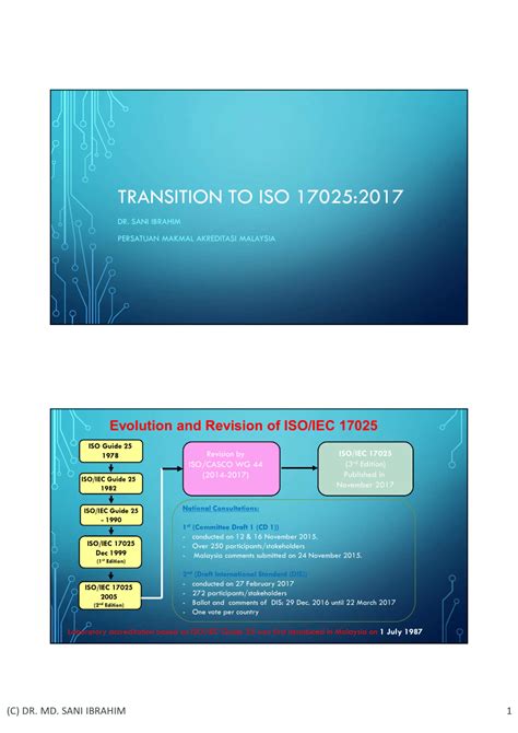Pdf Transition To Iso 170252017
