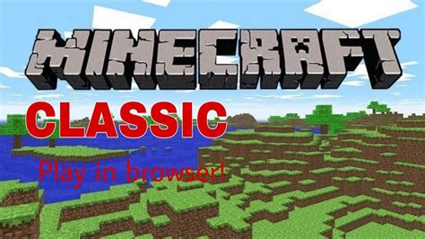 Pick a username and it started. Play MINECRAFT CLASSIC in your browser for free! - YouTube