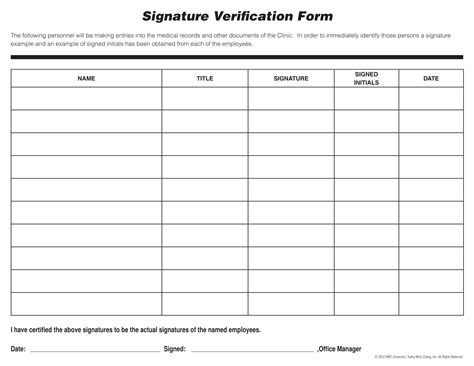 Cms Signature Log Template