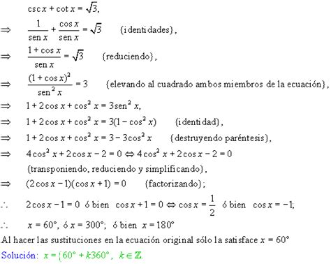 Ecuaciones Trigonometricas