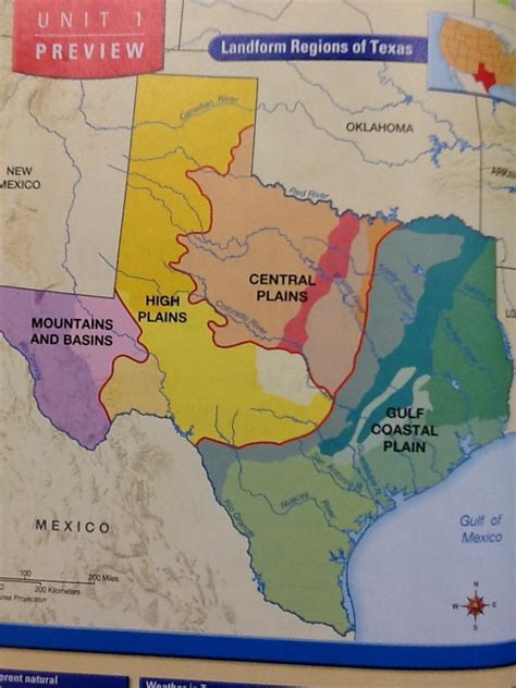 Texas Landforms Map