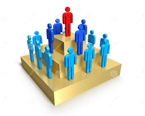 Hierarchy Of People On Pedestal Stock Illustration Illustration Of