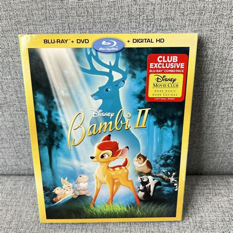 Disney Bambi Ii Blu Ray Dvd Digital Hd Slipcover Disney Club Exclusive New 786936853674 Ebay