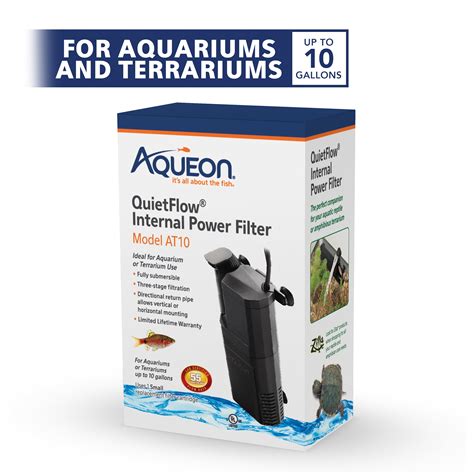 Aqueon Submersible Internal Aquarium Filter At10 Gallons