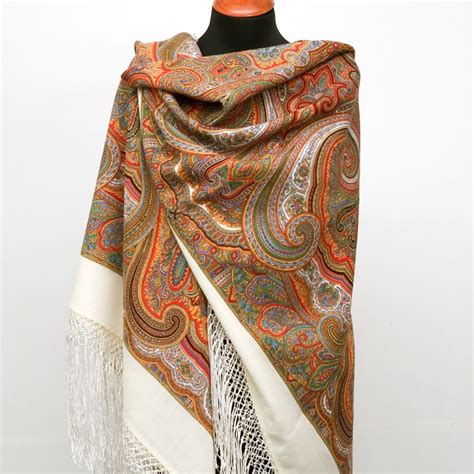 pavlovo posad russian shawl 148x148 cm 58x58 100 wool scarf wrap 1292 1