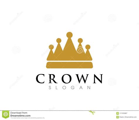 Crown Logo Template Vector Icon Stock Vector Illustration Of Medieval