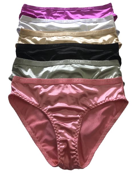 Women Satin Bikini Pack Of Plain Satin Underwear Size L P Walmart Com