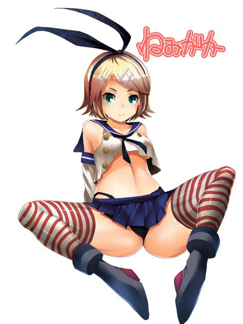 Kagamine Rin And Shimakaze Kantai Collection And 1 More Drawn By
