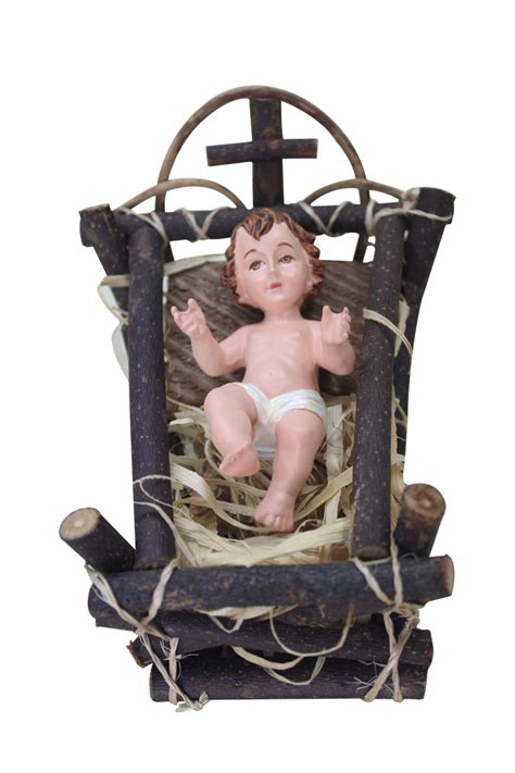 Baby Jesus With Crib 10 Cm Xb1 416134 St Pauls