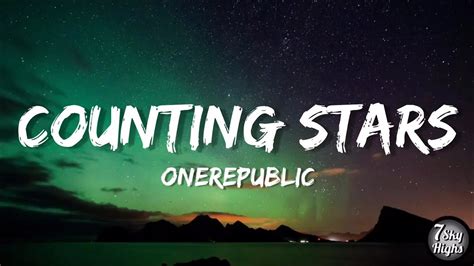 Onerepublic Counting Stars Lyricslyric Video Youtube