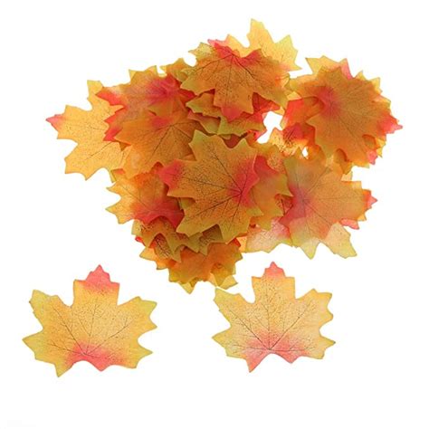 Pack Of 100pcs Artificial Fall Autumn Maple Leaf Silk Leaves Wedding