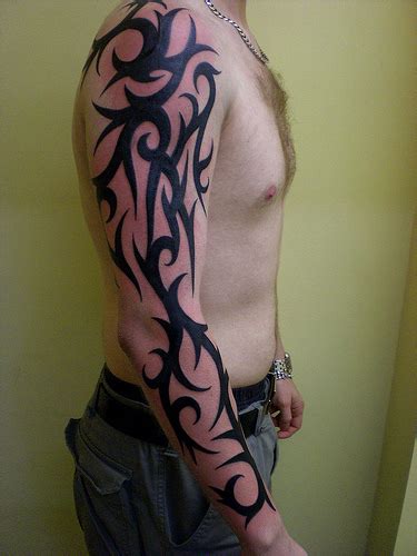Arm Sleeve Tribal Tattoo Designs 90 Tribal Sleeve Tattoos For Men