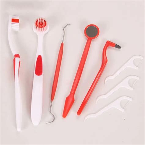 8pcs1set Cleaning Dental Hygiene Products Oral Care Dental Care Tooth Brush Kit Teeth Whitening